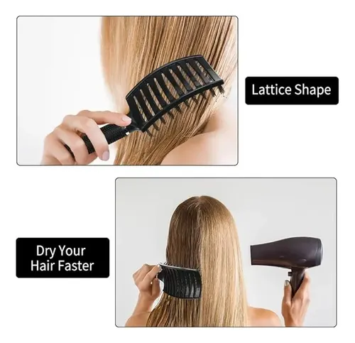 Cepillo Para Cabello/peine De Peluqueria De Curvo Masaje &ai