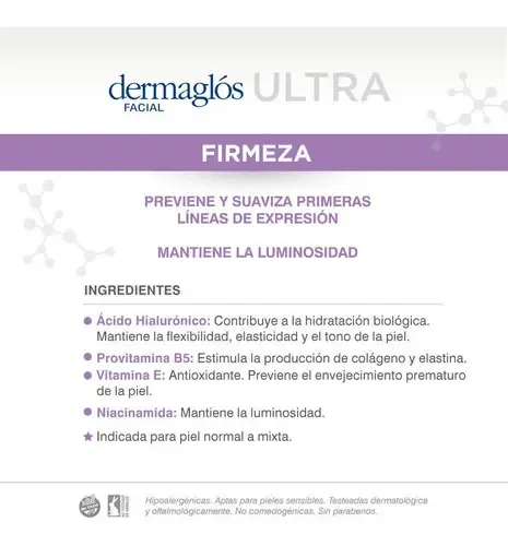 Crema Dermaglós Hidratante De Día Fps30 Ultra Firmeza X50g