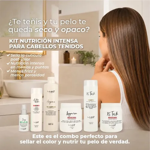 Kit Reparación Total 6, cabello teñido alisado, Shampoo y Máscara extra ácidos para cerrar cutículas y Shampoo, Máscara y Crema de Peinar Reparadora, Protectora Térmica y Serum Reparador de Coco+Palta