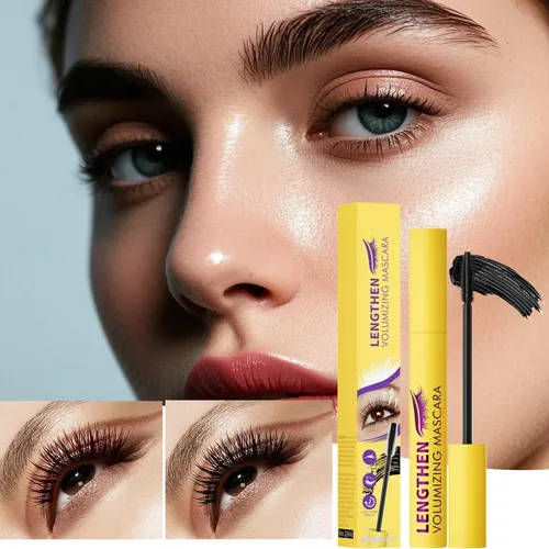 Maquillaje De Pestañas Máscara Voluminizadora Efecto Rizado Negro