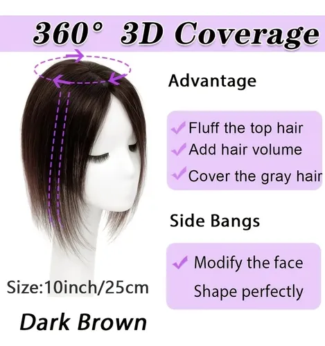 Aumentador De Volumen Capilar Clip In Cabello Humano Liso 03 10 Pulgadas
