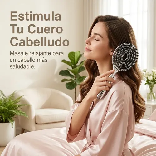 Cepillo Desenredante Anti Frizz Con Cerdas Mixtas Cabello