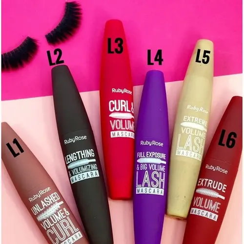 Rimel Mascara Para Pestañas Negra Ruby Rose Hb-8308 Volumen