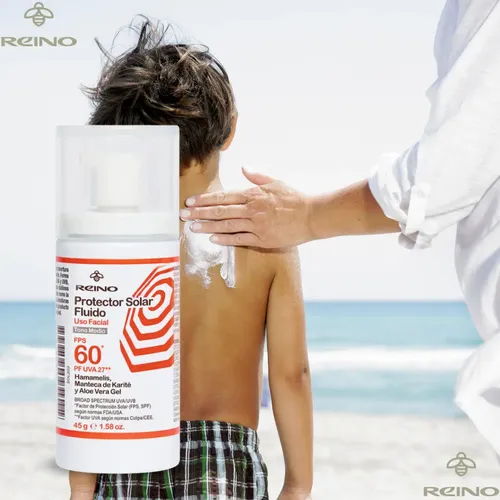 Protector Solar Spf 60 Facial Corporal Fluido Tono Medio