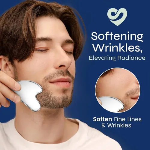Herramienta Gua Sha Metal 3mm Facial Lifting Y Sculpting