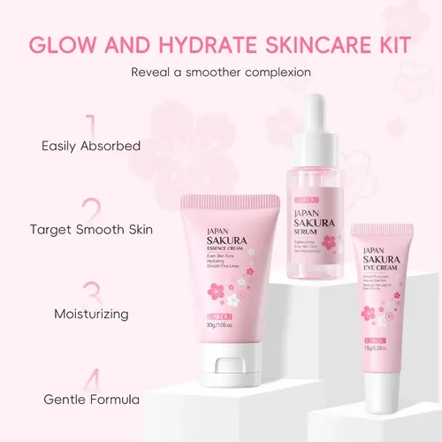 Laikou Sakura Kit Cuidado Piel Con Bolsa De Regalo