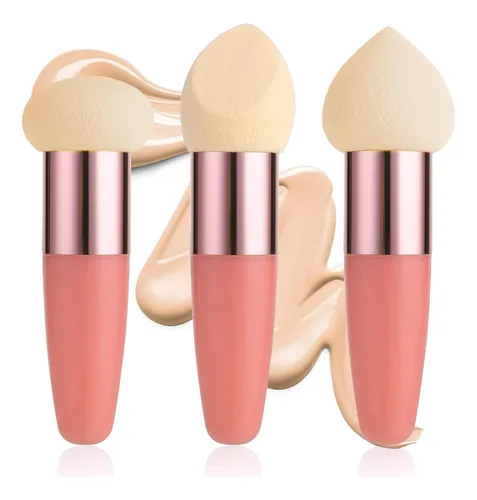 Cxre Esponja Maquillaje Con Mango 3 Piezas Set Soporte Ce