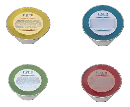 Pack X 4 Cera Depilatoria Rosa Miel Azul Verde Exel 200 G