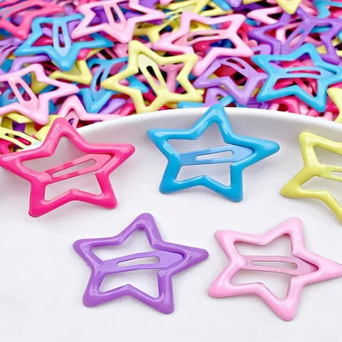 Hebillas Pelo Estrella Y2k Surtidas 50 O 100 U 50 Colorful Hair Clips/random Colors