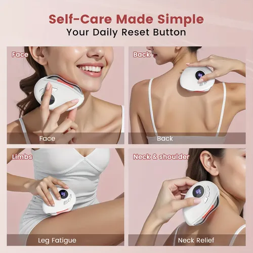 Masajeador Facial Eléctrico Gua Sha De 9 Velocidades.