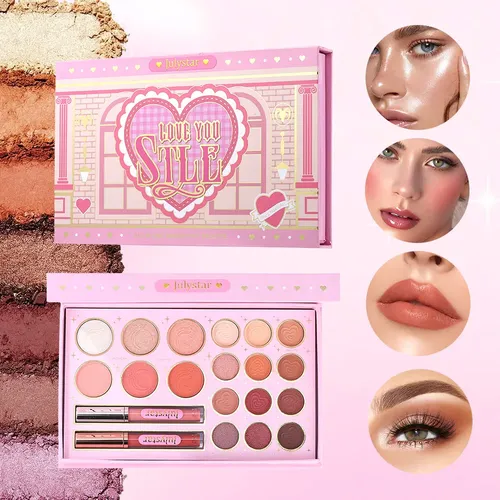 Paleta De Maquillaje Todo En Uno Con Sombra De Ojos, Rubor Y