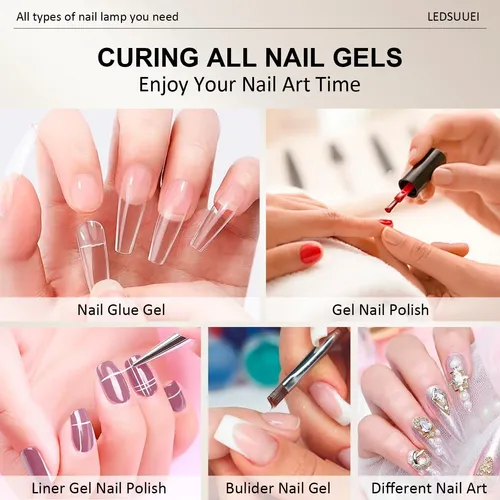 Lámpara Uv Portátil Ledsuuei Para Uñas De Gel 400mah