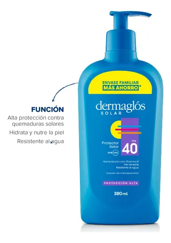 Protector Solar Dermaglós FPS40 Emulsión x380ml