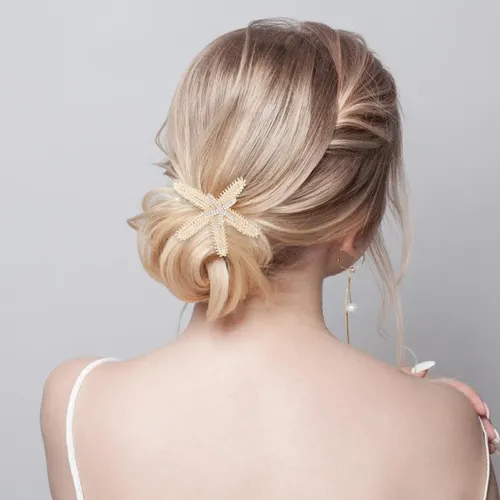 Pinzas Para El Cabello Con Perlas De Strass, Pinzas Para El