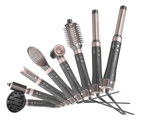 Multi Styler Gama Italy Uniq Vibrance 8 En 1 Seca, Modela, Alisa, Riza, Ondula, Suaviza, Da Volumen Y Define – Negro
