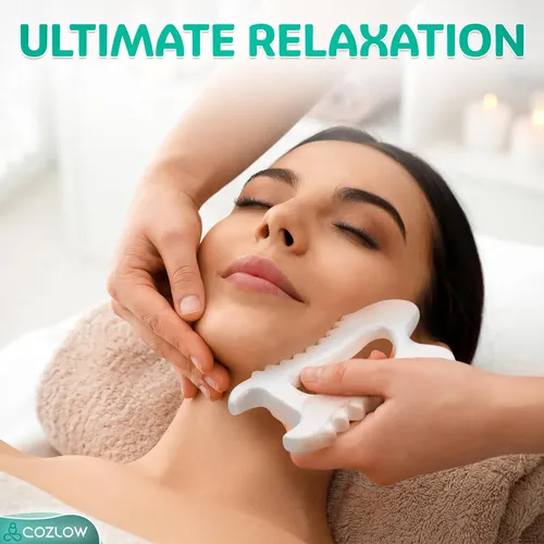Herramienta De Masaje Gua Sha De Cerámica Cozlow Para Rostro