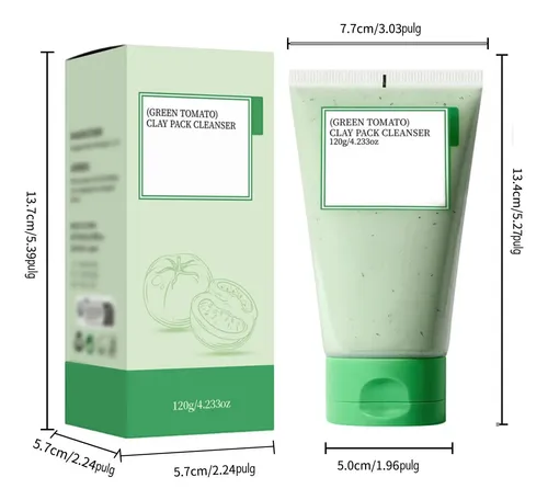 Xmascarilla De Arcilla Verde Con Cuchara Limpieza Facial 120