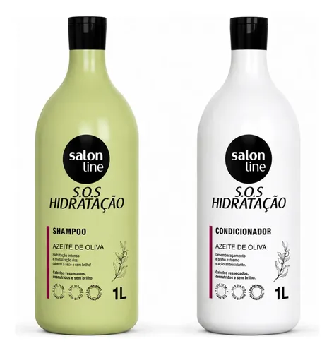 Kit Shampoo+acondicionador Aceite De Oliva De 1 L Salon Line