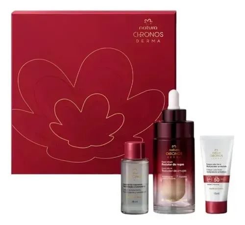 Kit Natura Chronos Derma Antiedad Rostro X 3 Todo Tipo De Piel Día/noche