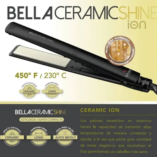 Planchita De Pelo Ga.ma Italy Elegance Bella Ceramic Shine