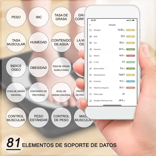 Báscula De Grasa Corporal Inteligente Digital Alta Precisión