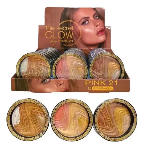 Iluminador En Polvo Brillante Pink21 The Secret Glow Tono 02 9g