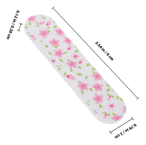 40 Piezas Limas De Uñas Mini 9 Cm Patrones De Tulipán