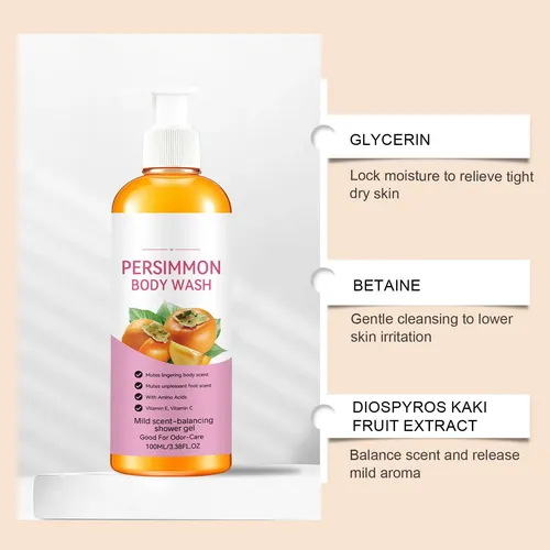 Jabones Líquidos Con Caqui, Gel De Baño, Control De Olores,