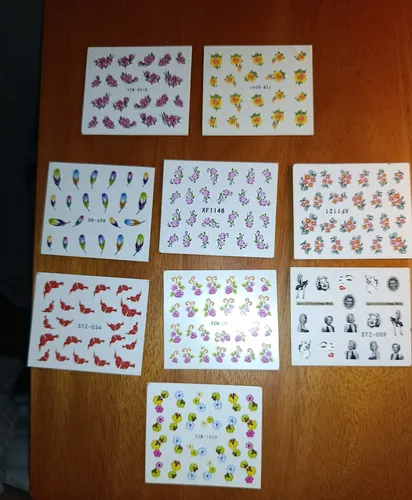 90 Stickers Para Uñas Al Agua Nail Art