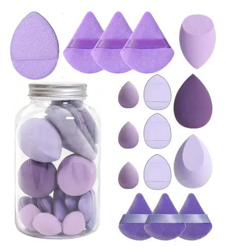 Jf- 16 Pcs Set De Esponjas Para Maquillaje Incluye .