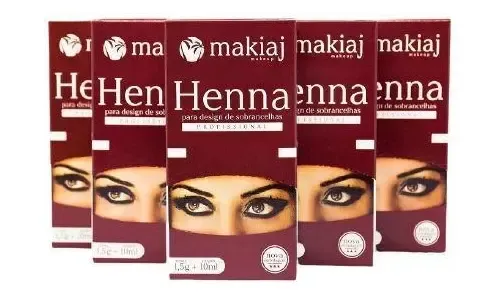 Henna Perfilador De Cejas Tinte Makiaj Brasil Tonos Color Castaño Medio