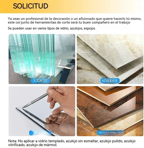 Cortador De Vidrio Y Azulejos 2 En 1 3-15 Mm Profesional