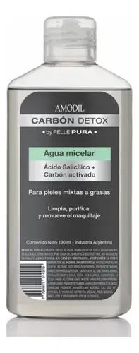 Agua Micelar Amodil Carbon Detox Pelle Pura 190 Ml Mixta