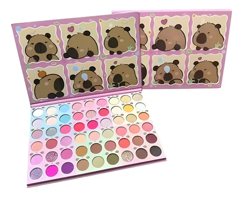 Paleta De Colores Grande 54 Sombras Maquillaje Capibara Niña