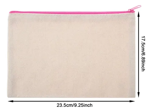 Bolsa De Maquillaje Gejoy Canvas De 12 Piezas Con Cremallera