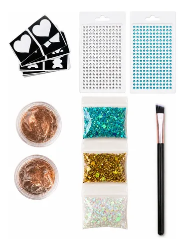 Set Glitter Bar Argentina Kit Maquillaje Artístico Mundial