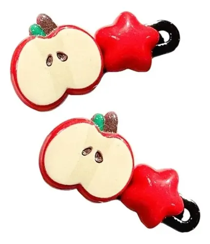 K Pinza For El Pelo Con Forma De Estrella De Frutas Con