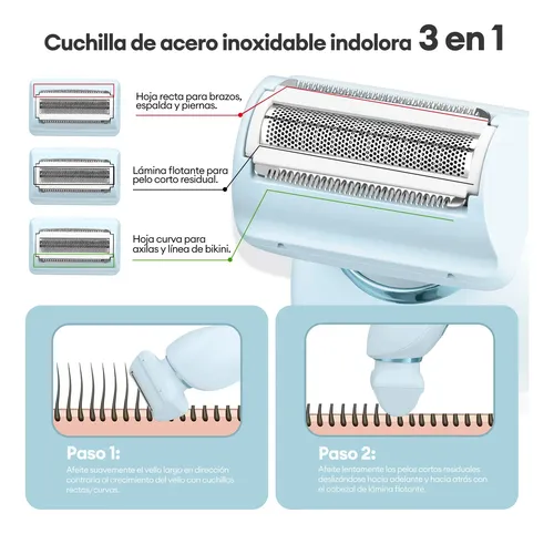 Depiladora Eléctrica Afeitadora Rasuradora Mujer Portátil