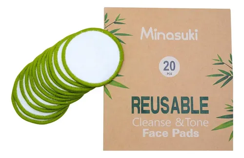 Almohadillas Desmaquillantes Reutilizables Minasuki Bamboo C