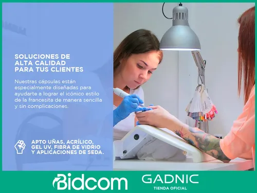 Kit X500 Moldes Transparentes De Uñas Gadnic Cápsulas Gel Uv