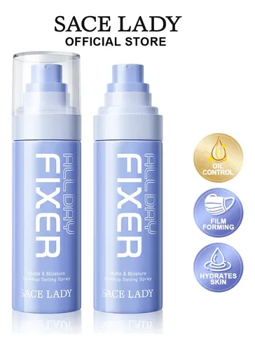 Spray Fijador De Maquillaje Sace Lady, Mate Y Duradero, 2 Un 2 Pçs