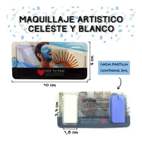 Soy Tu Fan Kit Maquillaje Argentina Pintacara X 24 Un.