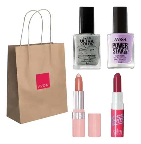 Combo Kit Maquillaje Avon Labios Y Uñas Original