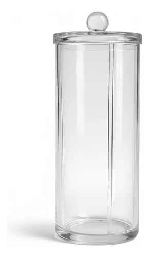 Vaso Acrílico Portademaquillantes Con Tapa Algodonero O1500