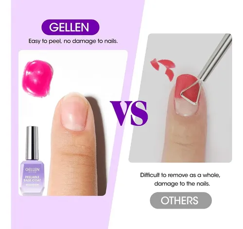 Base Coat Peelable Gellen 18 Ml Para Esmalte En Gel