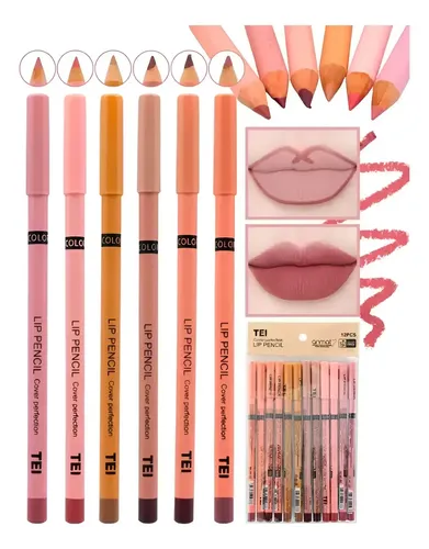 Delineador De Labios Tei Cosmética Color Bordó