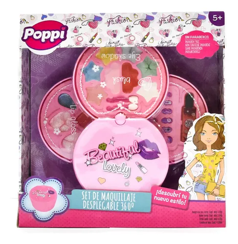 Set Maquillaje Con Uñas Desplegable Poppi S22058