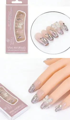 3set Uñas Postizas Set De 24 Piezas Manicura Diy Mixtos *3