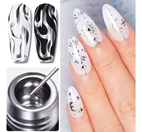 Kit Liners X5 Plata Mirror Dorado Gliter Negro Charm Limit