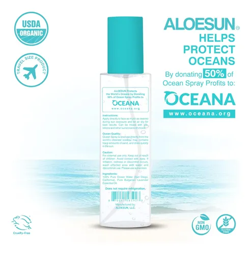 Aloesun Ocean Spray | Crema Facial Pura De Agua Salada Marin